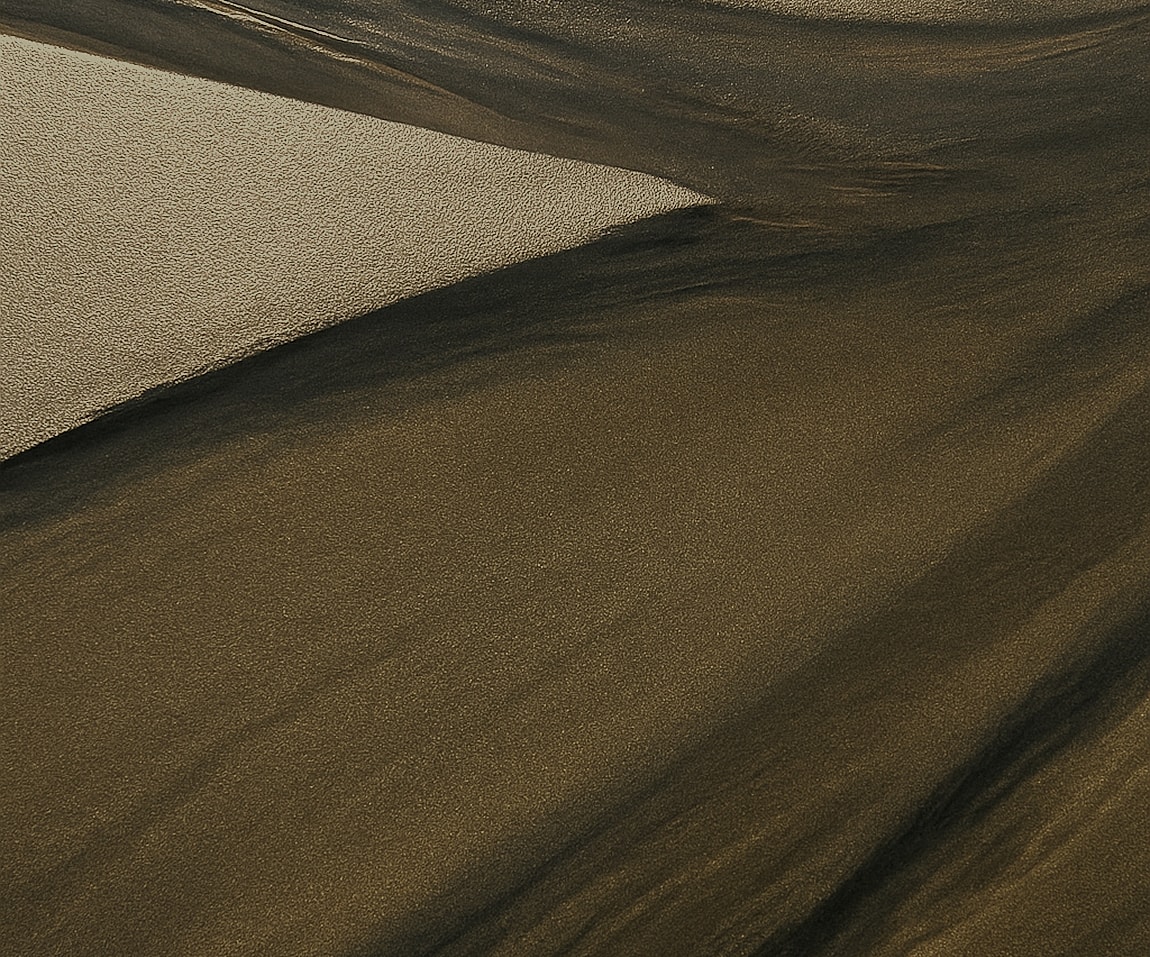 Textured sand dunes in warm, earthy tones.