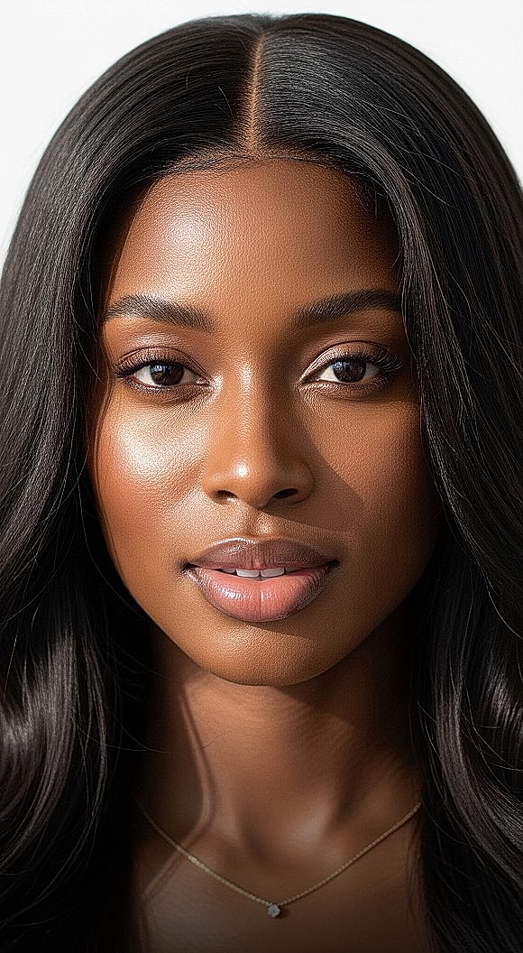 Black and white portrait of a woman.